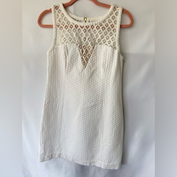 Lilly Pulitzer White Vandalia Resort Shift Dress Size 8 - Picture 12 of 15
